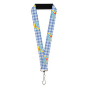 Lanyard - 1.0" - THE WIZARD OF OZ Logo Gingham Checker Blues Lanyards The Wizard of Oz