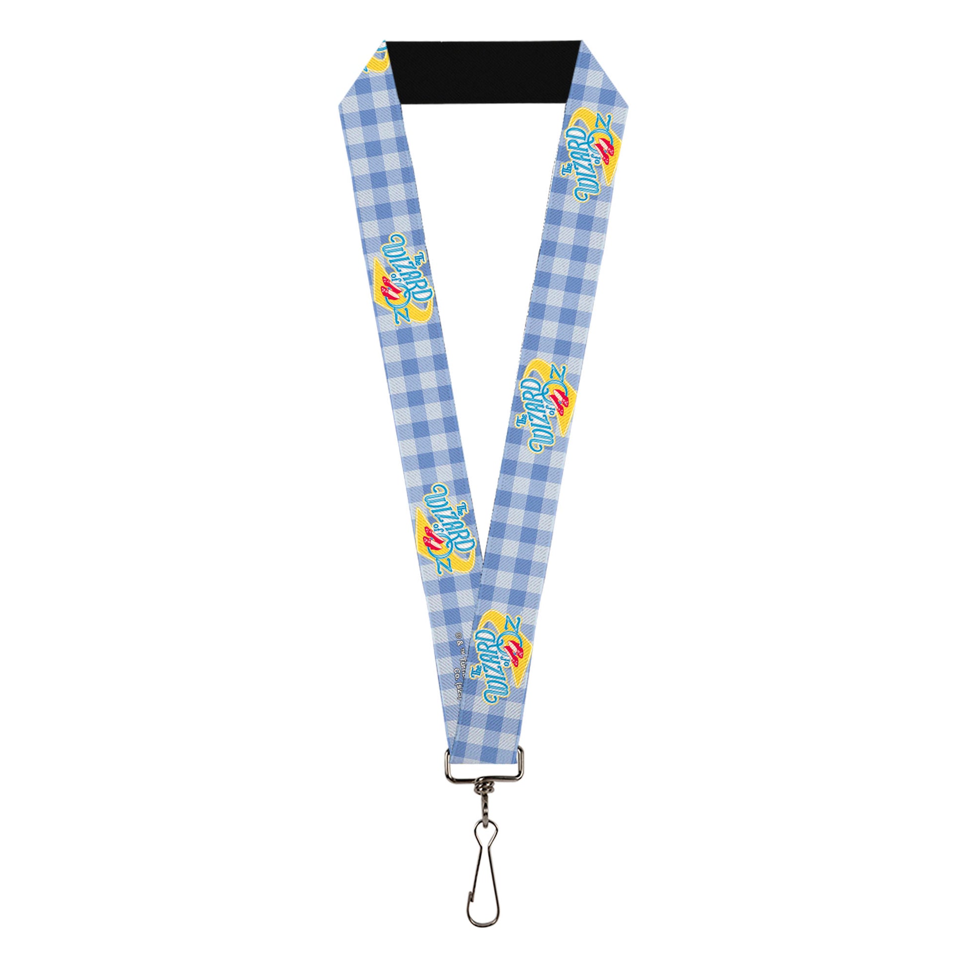 Lanyard - 1.0" - THE WIZARD OF OZ Logo Gingham Checker Blues Lanyards The Wizard of Oz
