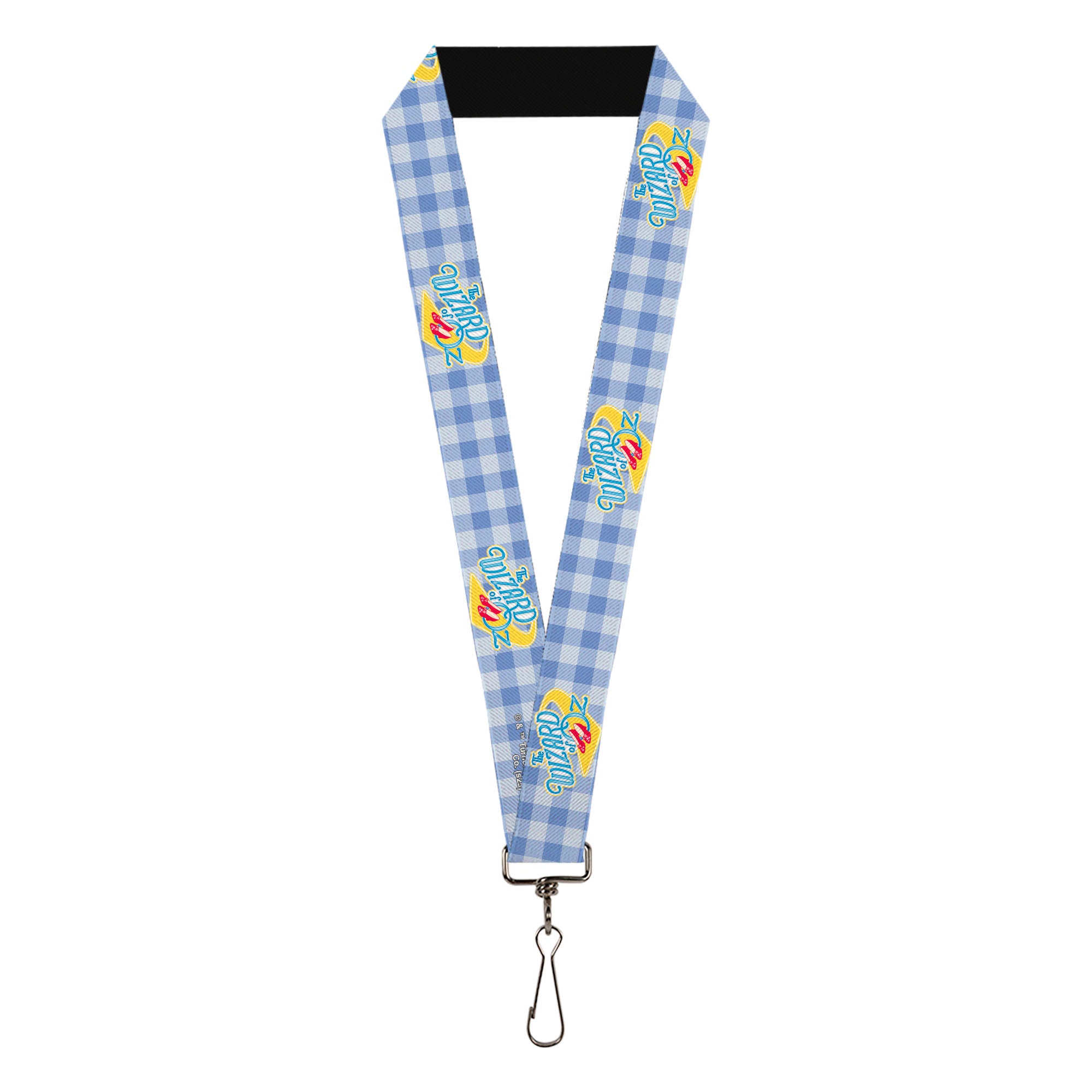 Lanyard - 1.0" - THE WIZARD OF OZ Logo Gingham Checker Blues Lanyards The Wizard of Oz