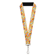 Lanyard - 1.0" - The Wizard of Oz Characters Scenes and Icons Collage Yellow Lanyards The Wizard of Oz