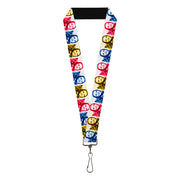 Lanyard - 1.0" - The Wizard of Oz Dorothy and Toto Pose Blocks Blues/Yellows/Reds Lanyards The Wizard of Oz