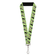 Lanyard - 1.0" - The Wizard of Oz Wicked Witch of the West and Flying Monkeys Greens Lanyards The Wizard of Oz