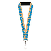 Lanyard - 1.0" - Foster's Home for Imaginary Friends Bloo Expressions Beige Lanyards Foster's Home for Imaginary Friends