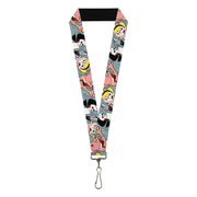 Lanyard - 1.0" - The Grim Adventures of Billy & Mandy Group Pose Gray Lanyards The Grim Adventures of Billy & Mandy