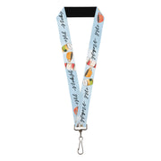 Lanyard - 1.0" - GILMORE GIRLS Luke's Coffee Shop Icons and Script Blue Lanyards Gilmore Girls