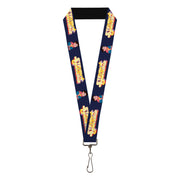 Lanyard - 1.0" - STEVEN UNIVERSE Sitting Pose and Title Logo Navy Blue Lanyards Steven Universe
