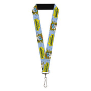 Lanyard - 1.0" - DEXTER'S LABORATORY Title Logo and Dexter Pose Blues/Yellow/Black Lanyards Dexter's Laboratory