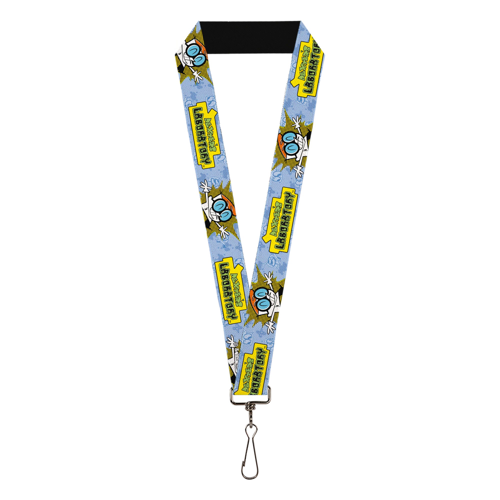 Lanyard - 1.0" - DEXTER'S LABORATORY Title Logo and Dexter Pose Blues/Yellow/Black Lanyards Dexter's Laboratory