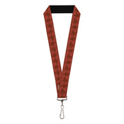 Lanyard - 1.0" - Johnny Bravo Pose Turn Silhouettes Reds Lanyards Johnny Bravo