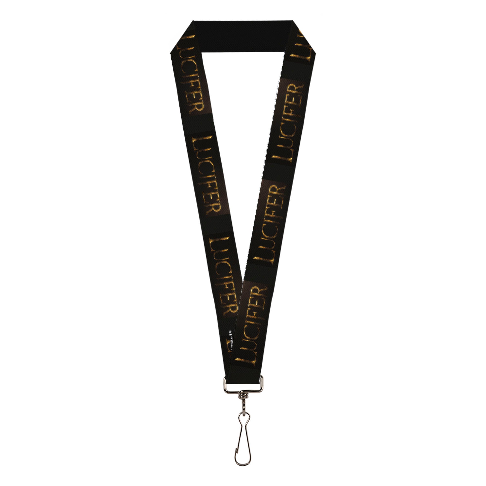 Lanyard - 1.0" - LUCIFER Title Logo Black/Gold Lanyards Lucifer