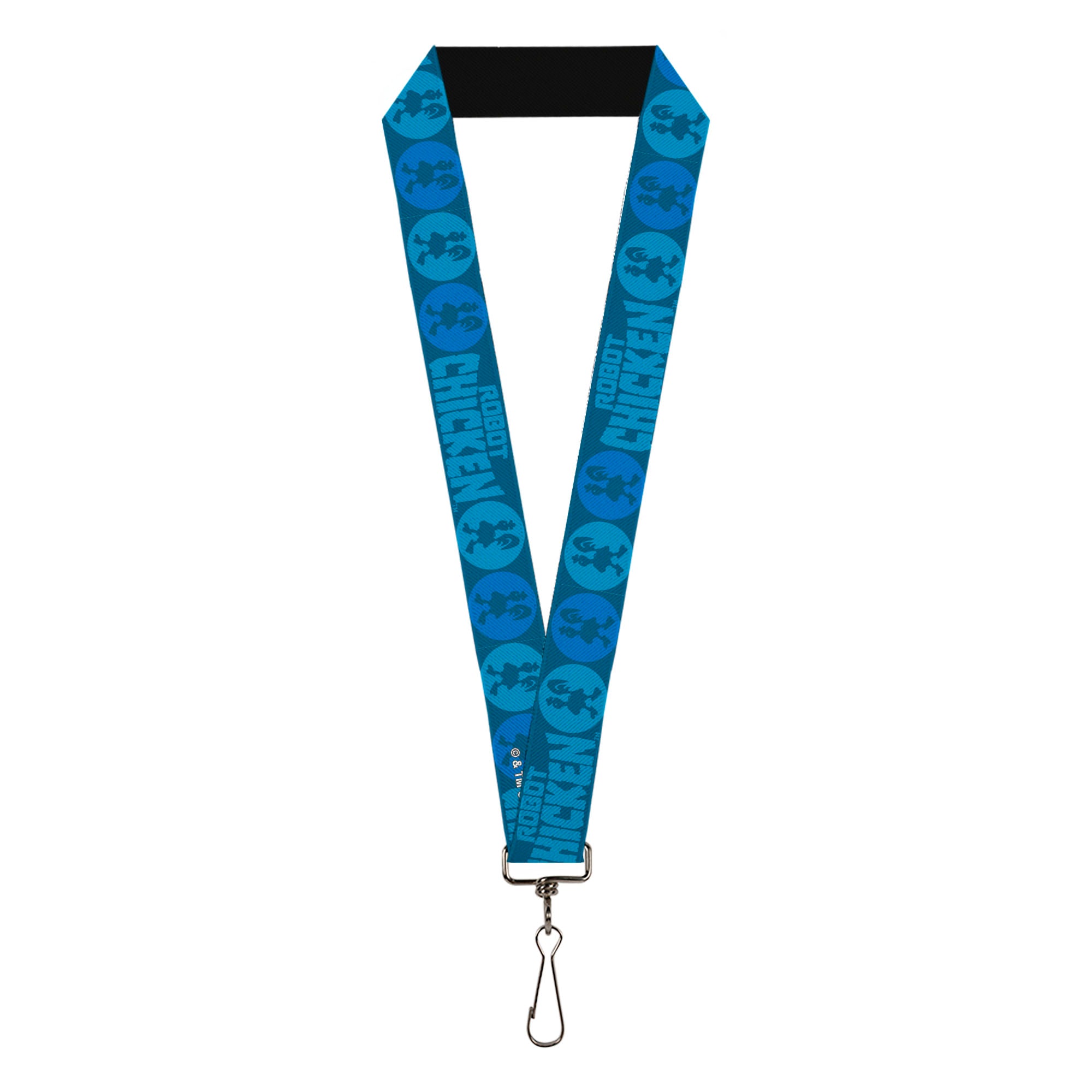 Lanyard - 1.0" - ROBOT CHICKEN Title Logo and Chicken Silhouette Bullseye Blues Lanyards Robot Chicken