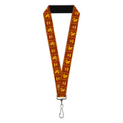 Lanyard - 1.0" - Samurai Jack Action Pose and Dragon Icon Blocks Reds/Orange Lanyards Samurai Jack