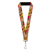 Lanyard - 1.0" - HANNA-BARBERA Title Logo Mutli Show Characters Stacked Lanyards Warner Bros. Animation