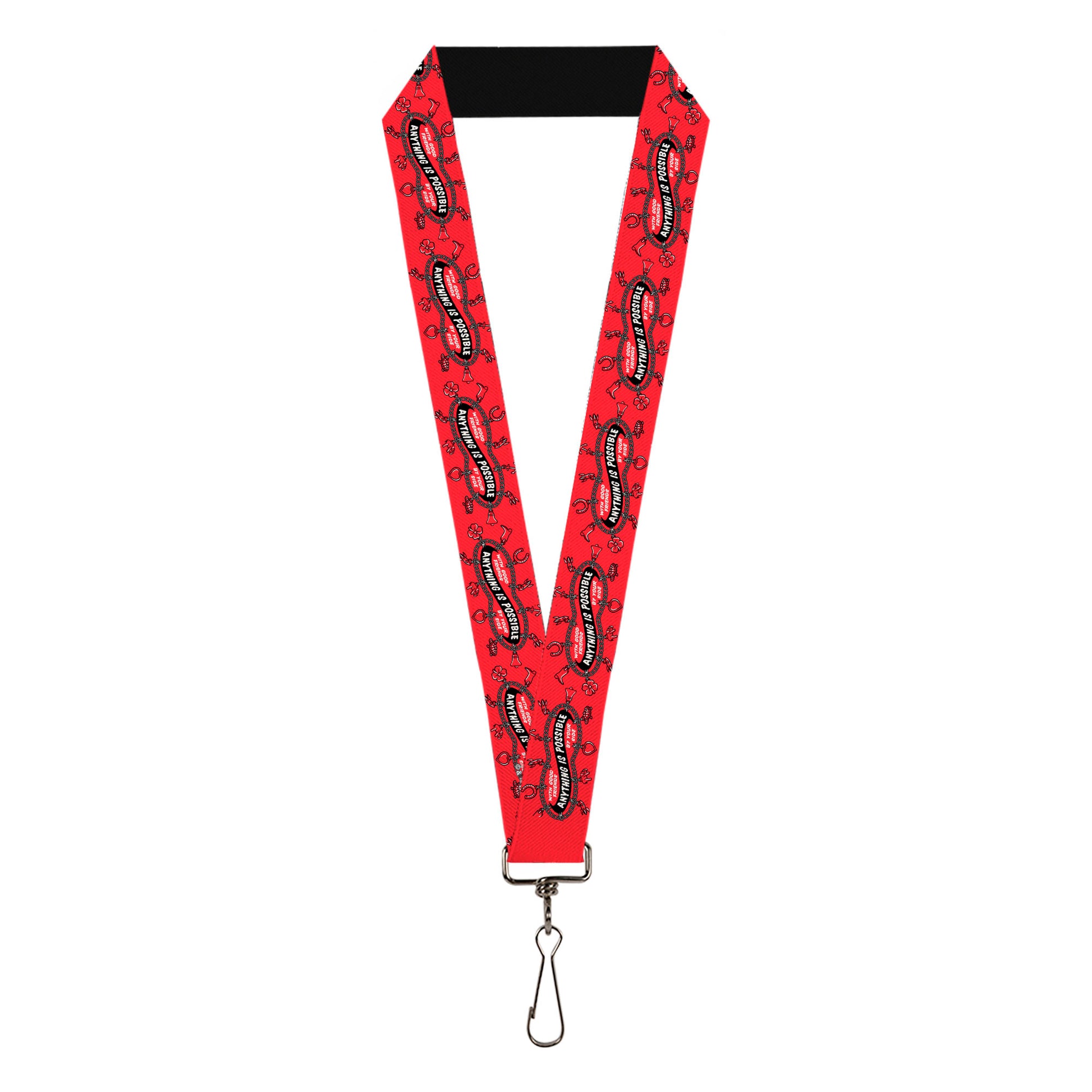 Lanyard - 1.0" - IT Welcome to Derry ANYTHING IS POSSIBLE Charm Bracelet Red/Black/White Lanyards IT