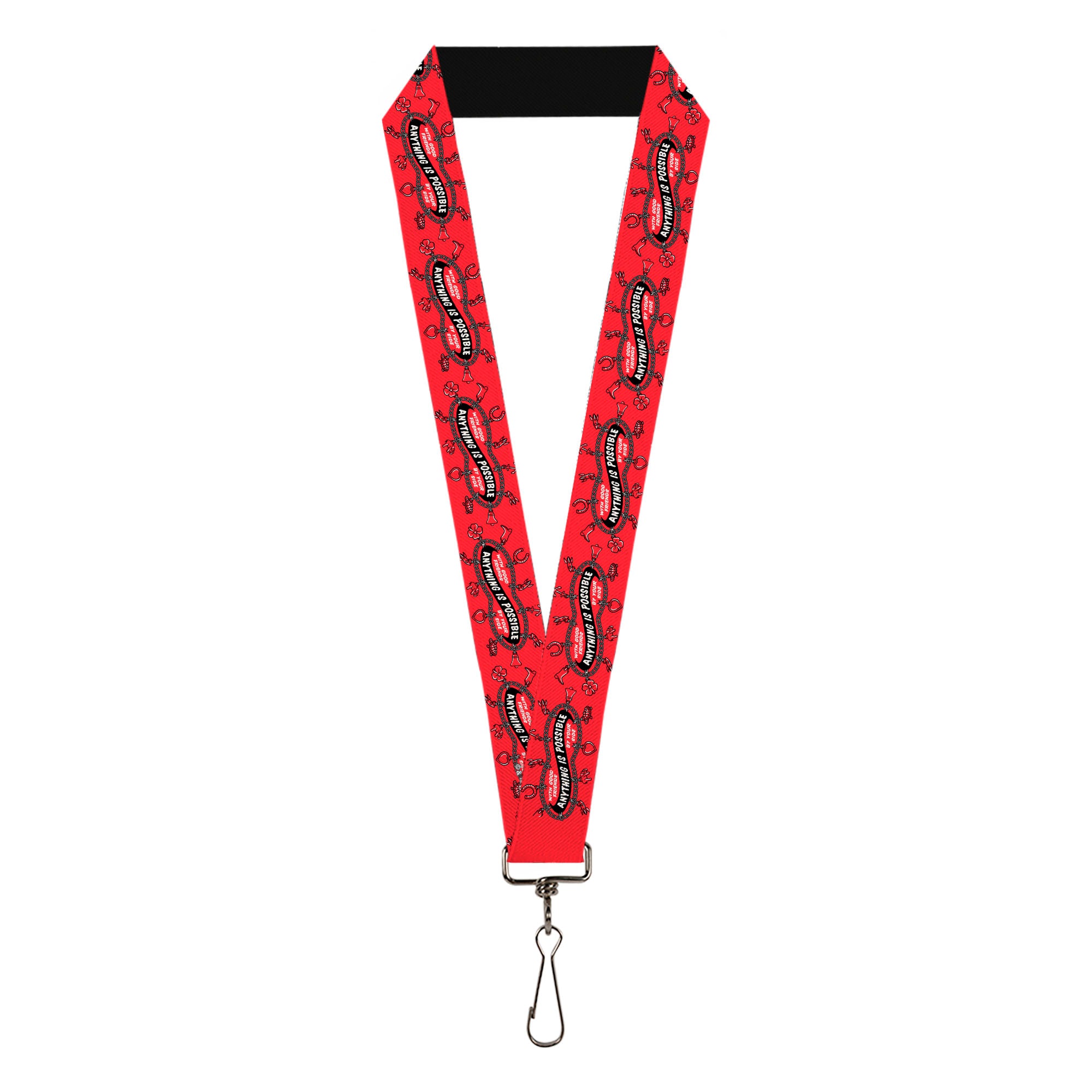 Lanyard - 1.0" - IT Welcome to Derry ANYTHING IS POSSIBLE Charm Bracelet Red/Black/White Lanyards IT