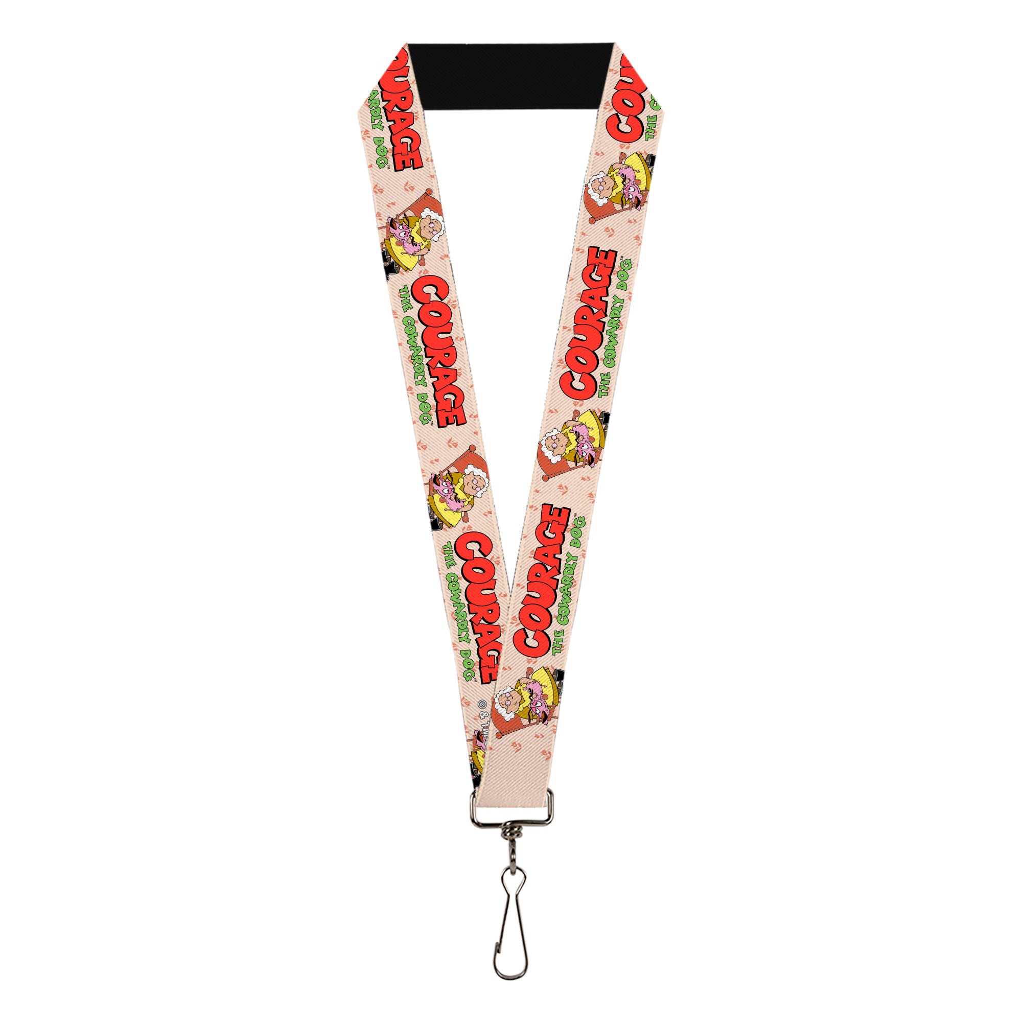 Lanyard - 1.0" - COURAGE THE COWARDLY DOG with Muriel Pose and Title Logo Lanyards Courage the Cowardly Dog
