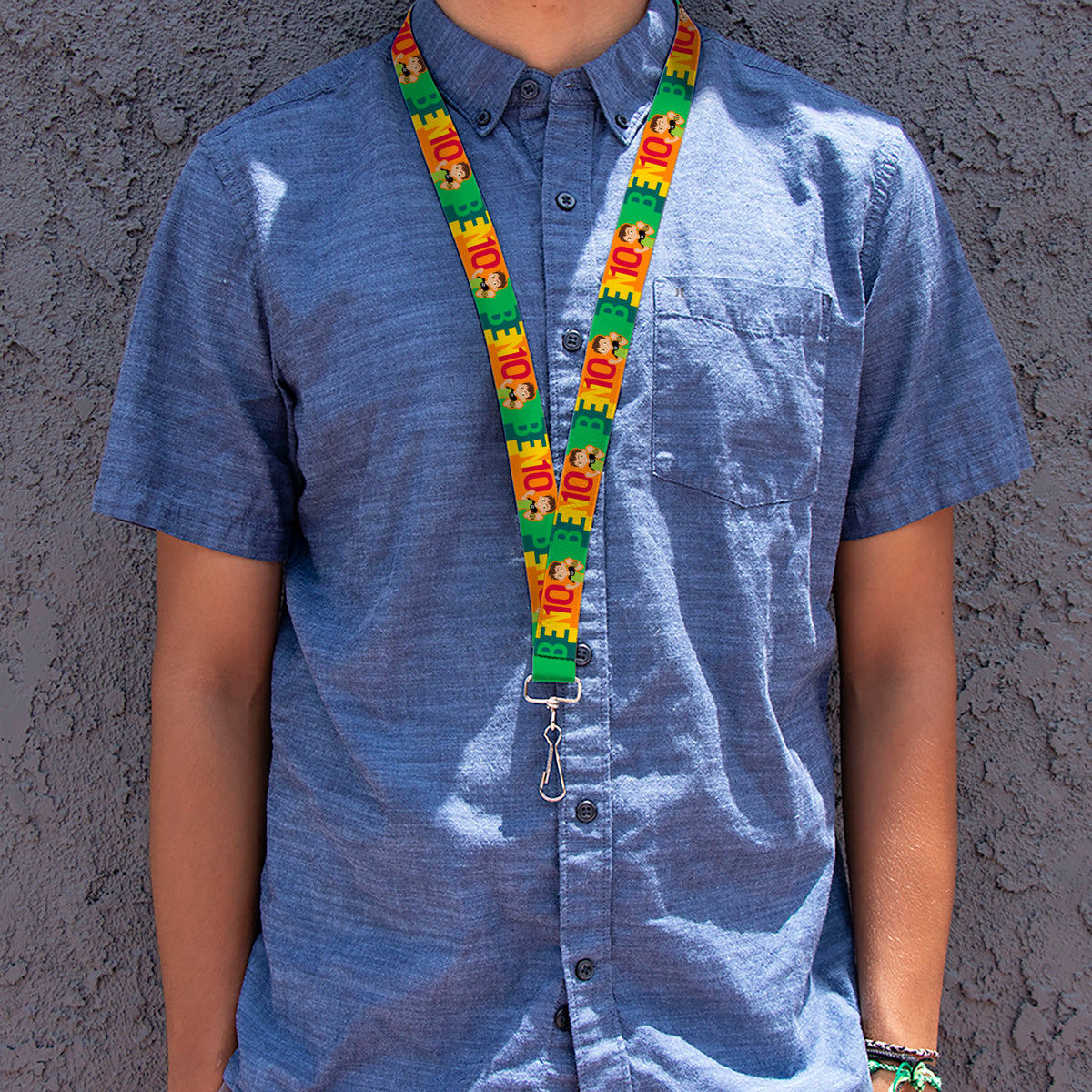 Lanyard - 1.0" - BEN 10 Pose and Text Blocks Multi Color Lanyards Ben 10
