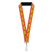 Lanyard - 1.0" - Wonder Woman New Icon Flip Red/Black/Yellow Lanyards DC Comics
