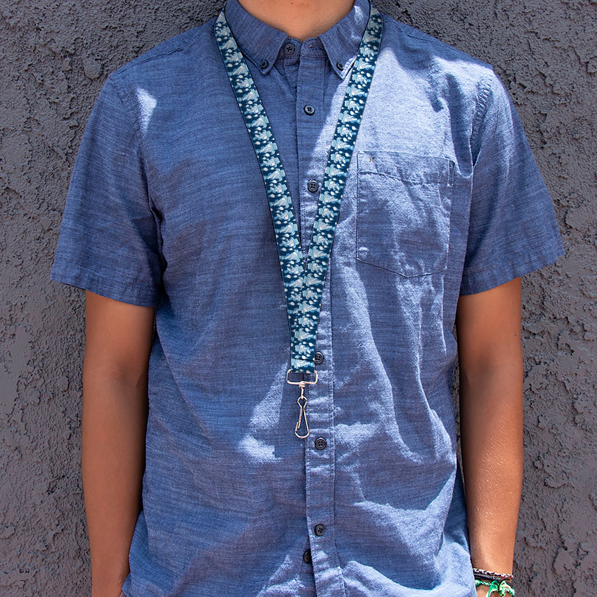 Lanyard - 1.0" - The Year Without a Santa Claus Snow Miser Face Collage Blues Lanyards The Year Without A Santa Claus