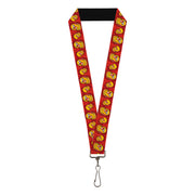 Lanyard - 1.0" - The Year Without a Santa Claus Heat Miser Face Collage Reds Lanyards The Year Without A Santa Claus