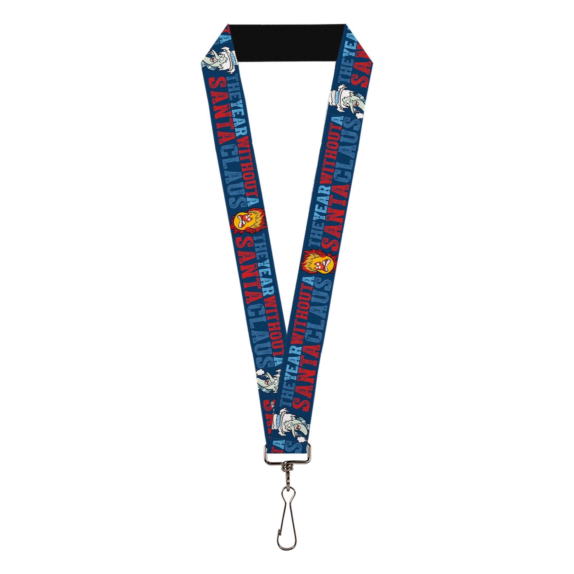 Lanyard - 1.0" - THE YEAR WITHOUT A SANTA CLAUS Heat and Snow Miser Faces Blues/Reds Lanyards The Year Without A Santa Claus
