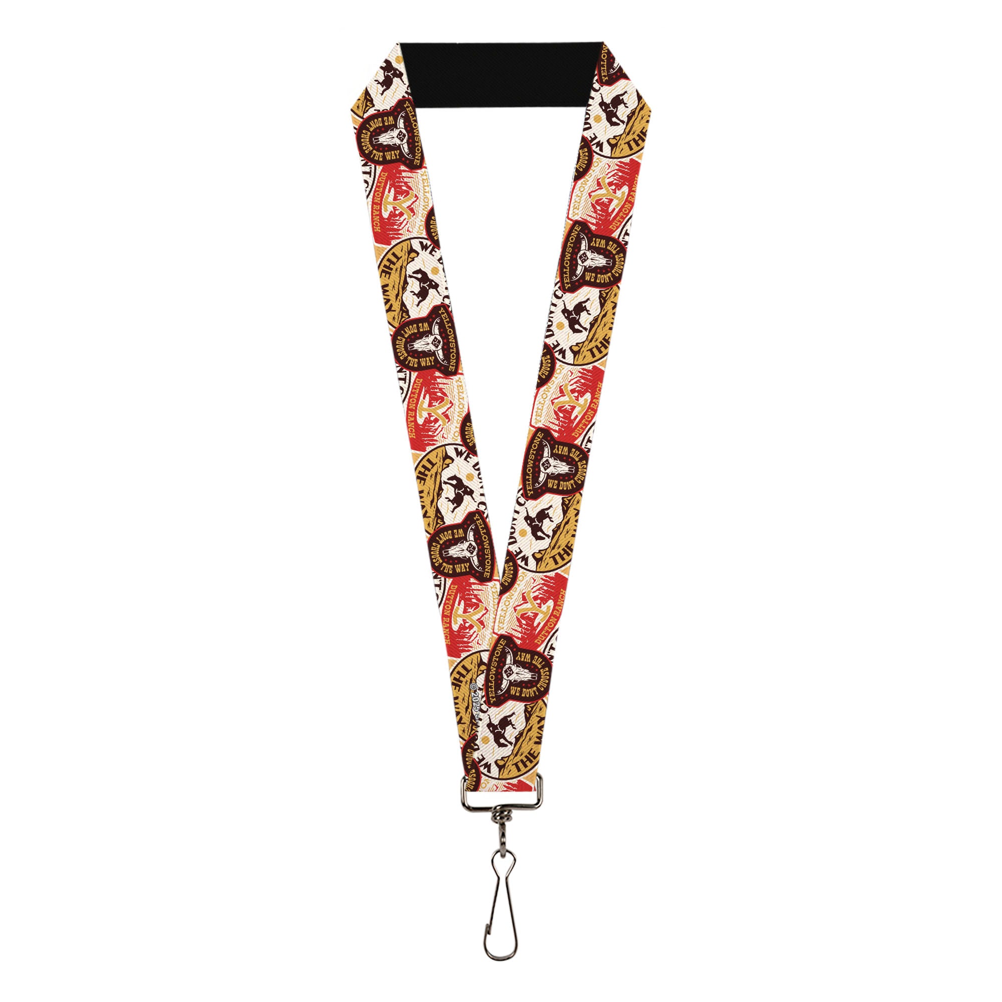 Lanyard - 1.0" - Yellowstone Patches Stacked Browns/Reds/Yellows Lanyards Yellowstone