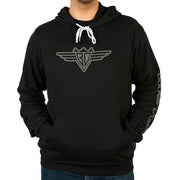Men's Hoodie - Buckle-Down Wings and Text Black/Gray Apparel Buckle-Down
