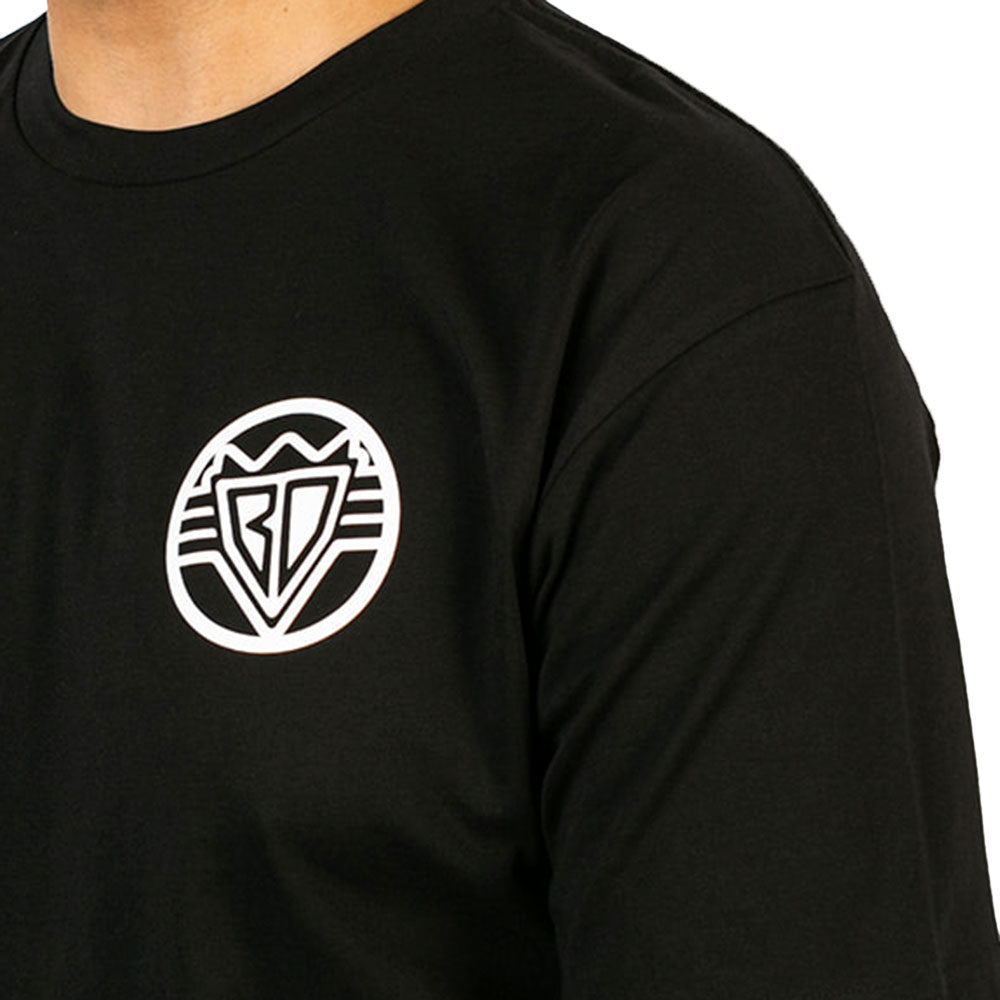 Men's T-Shirt - Buckle-Down Round Wings Logo and Buckle-Down Wings Logo Black/White Apparel Buckle-Down