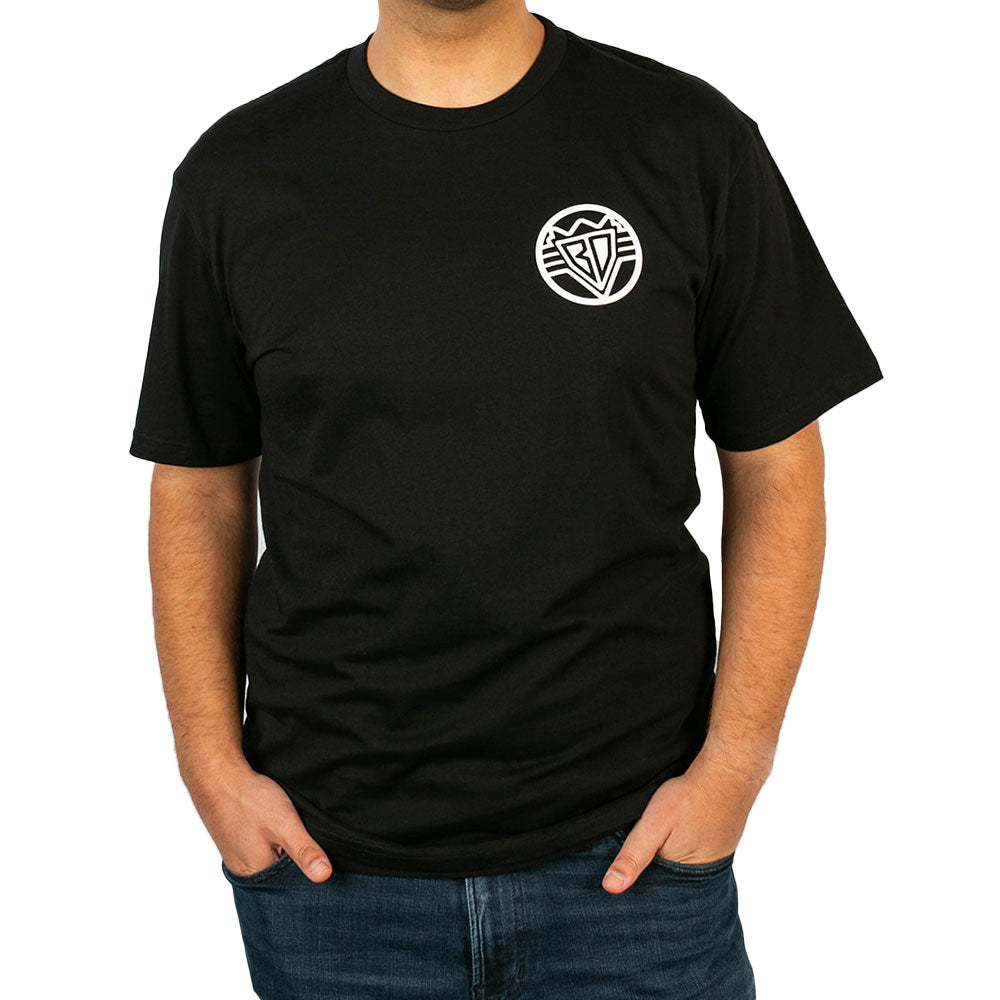 Men's T-Shirt - Buckle-Down Round Wings Logo and Buckle-Down Wings Logo Black/White Apparel Buckle-Down