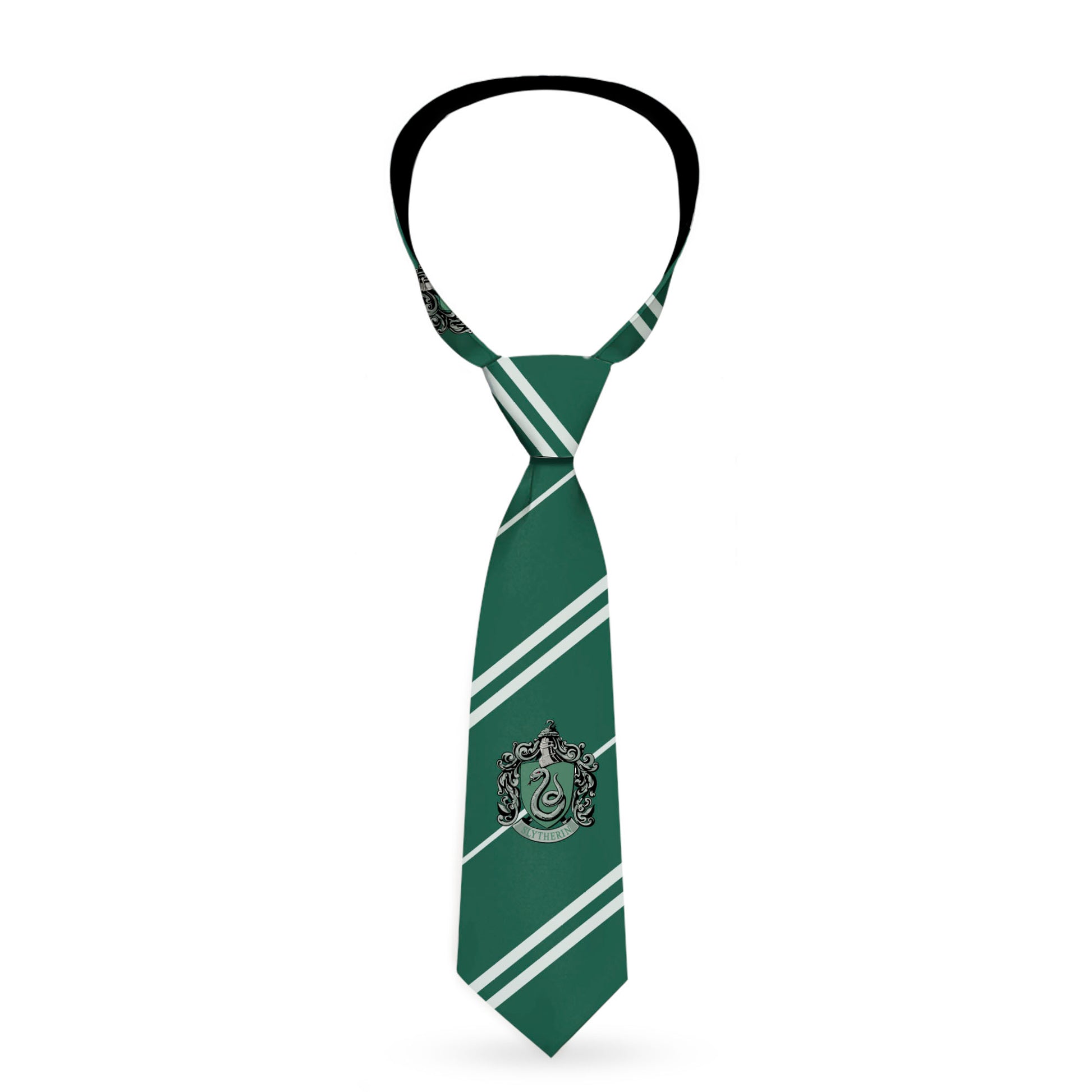 Necktie Standard - SLYTHERIN Crest Stripe9 Green Gray Neckties Harry Potter