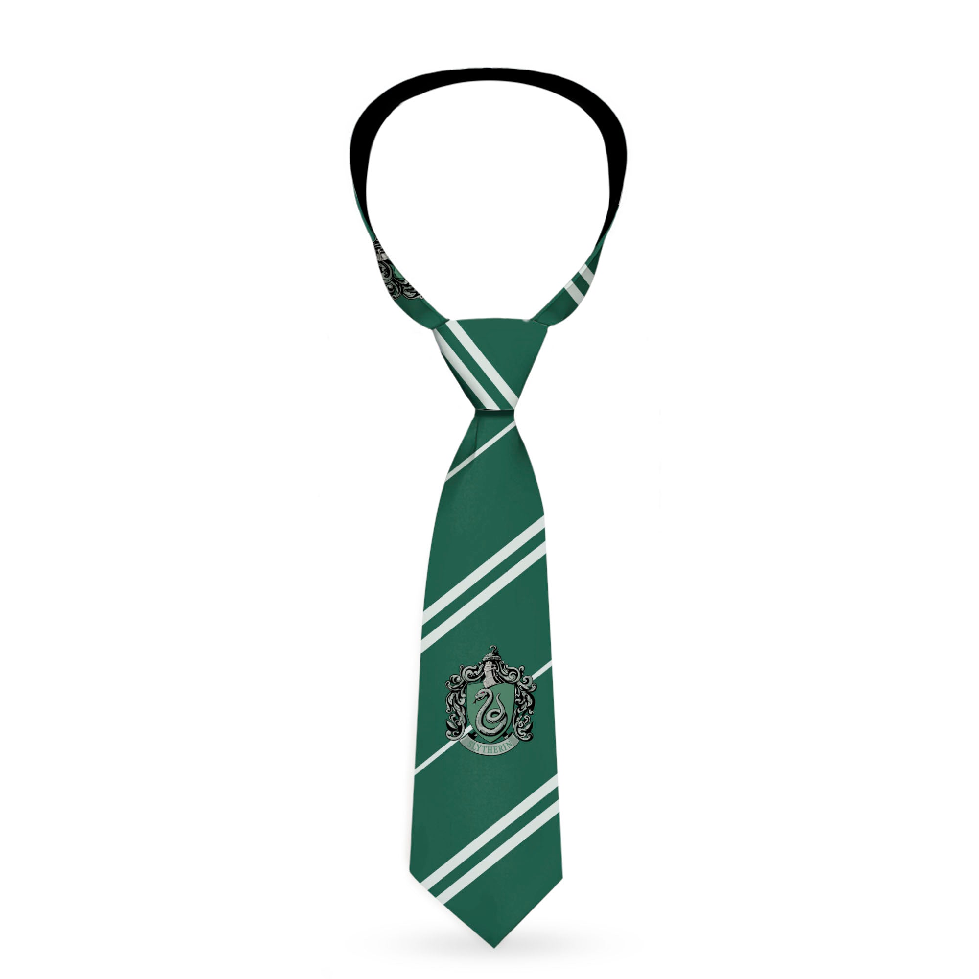 Necktie Standard - SLYTHERIN Crest Stripe9 Green Gray Neckties Harry Potter