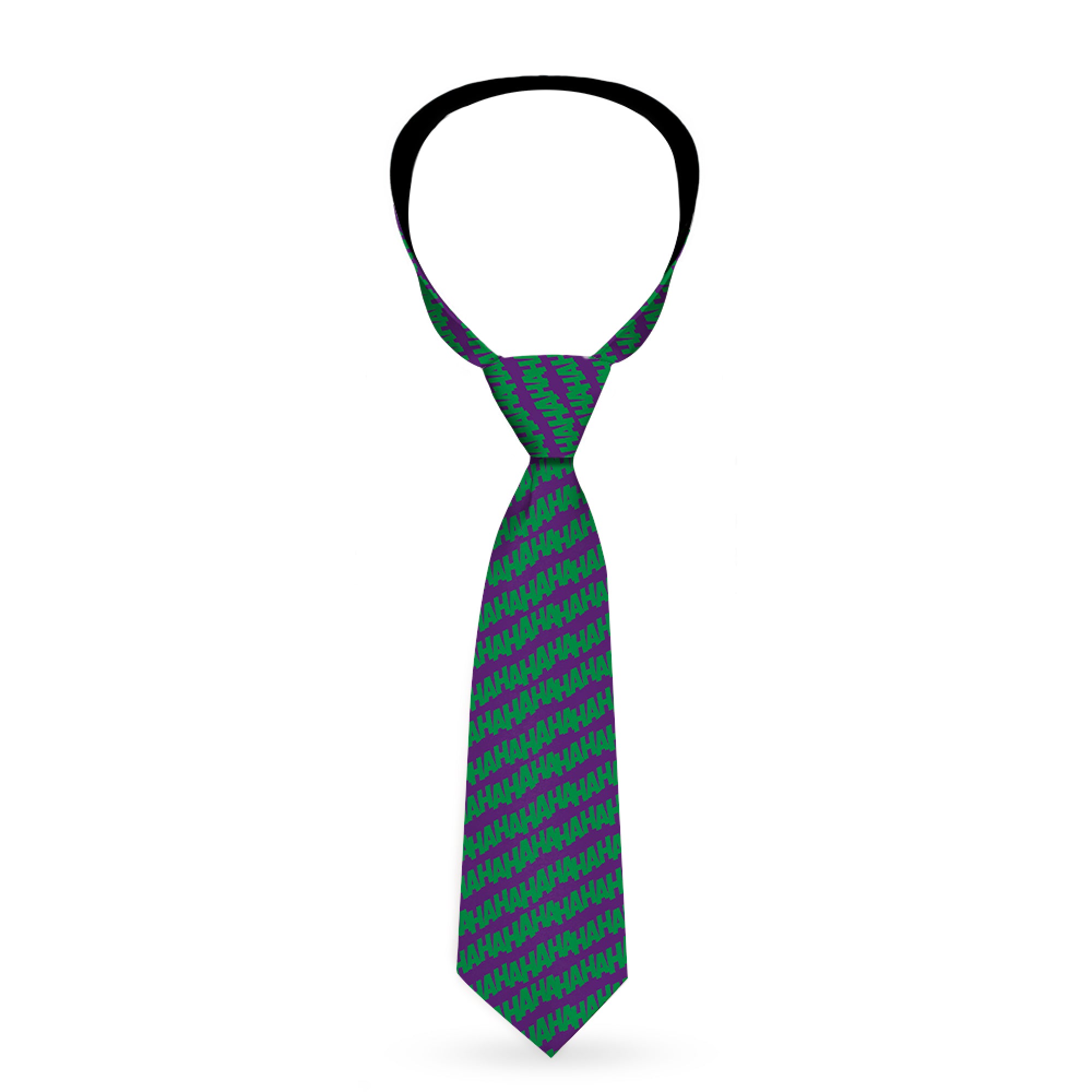 Necktie Standard - Joker HAHAHA Repeat Purple Green Neckties DC Comics