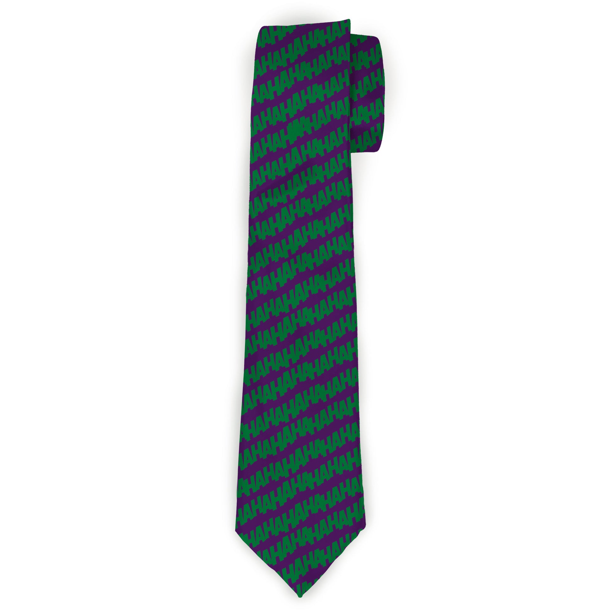 Necktie Standard - Joker HAHAHA Repeat Purple Green Neckties DC Comics