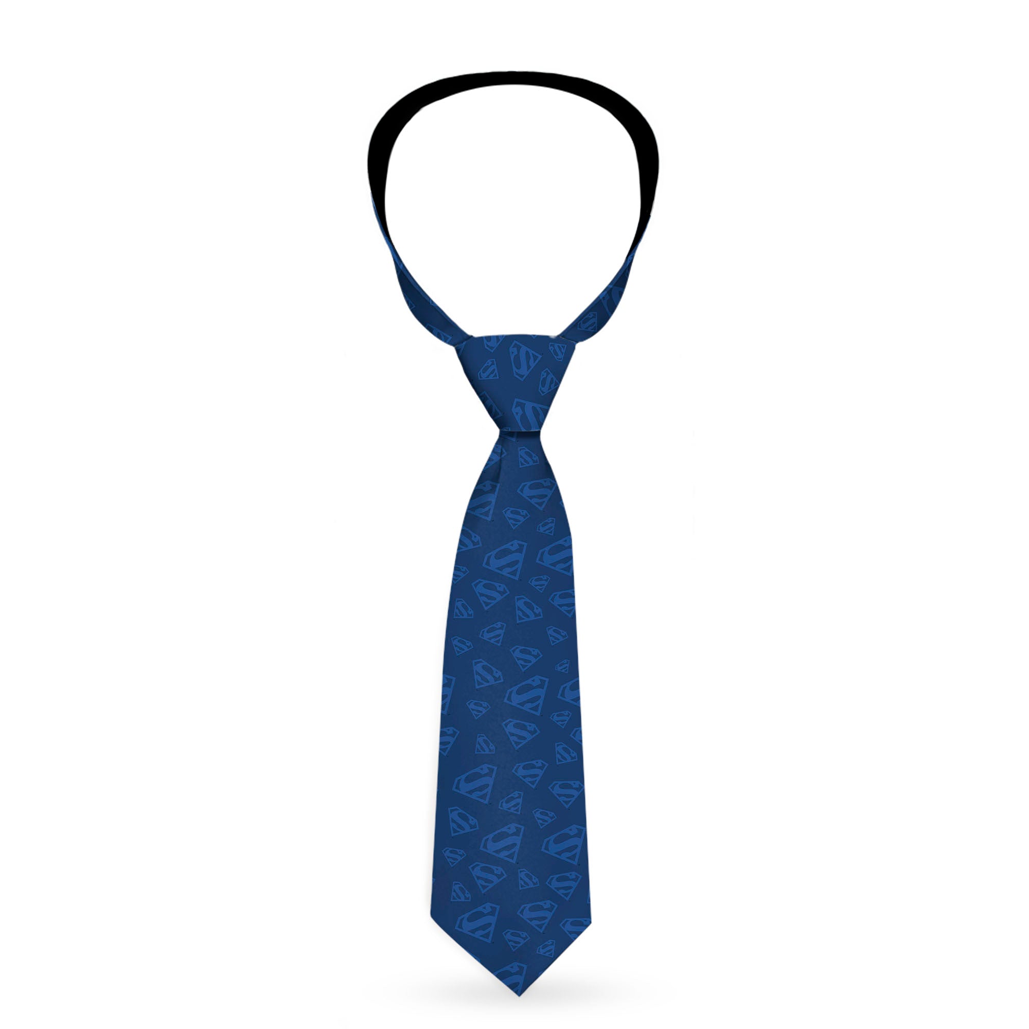 Necktie Standard - Superman Icon Scattered Blues Neckties DC Comics