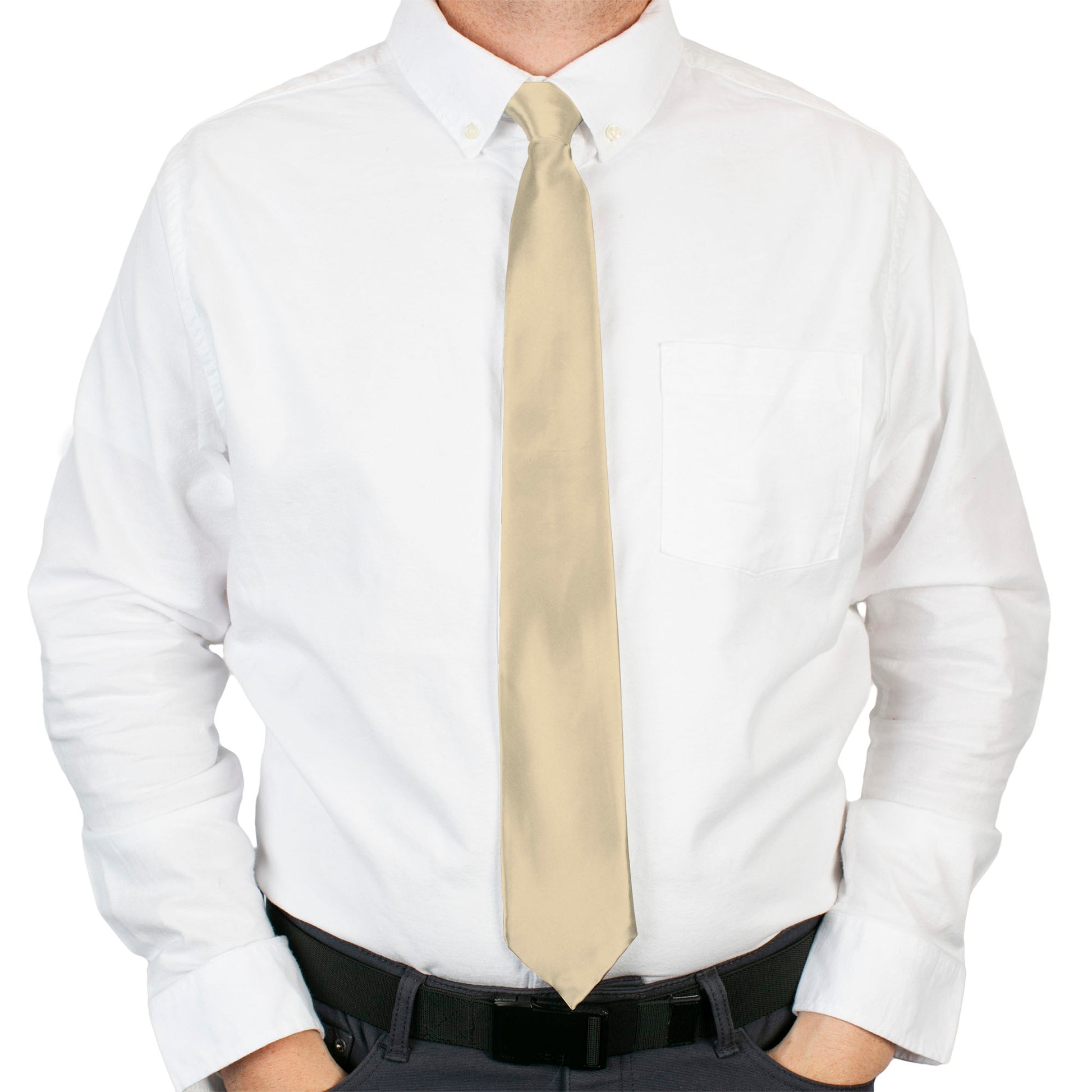 Buckle-Down Necktie - Tan Neckties Buckle-Down