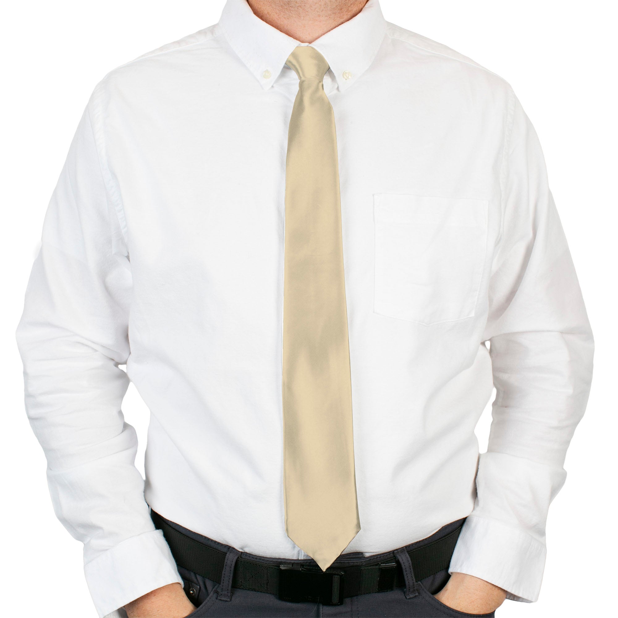 Buckle-Down Necktie - Tan Neckties Buckle-Down
