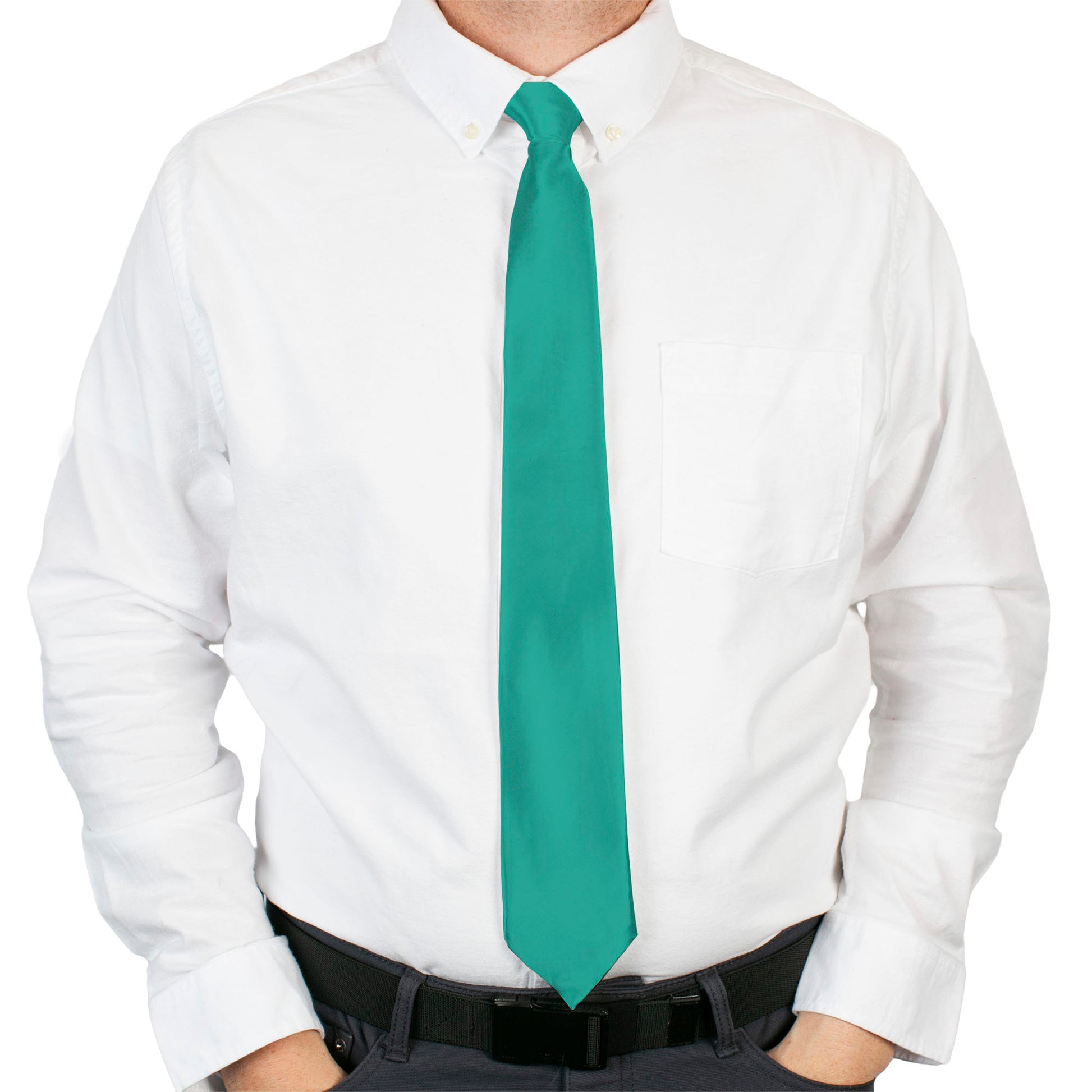 Buckle-Down Necktie - Teal Neckties Buckle-Down