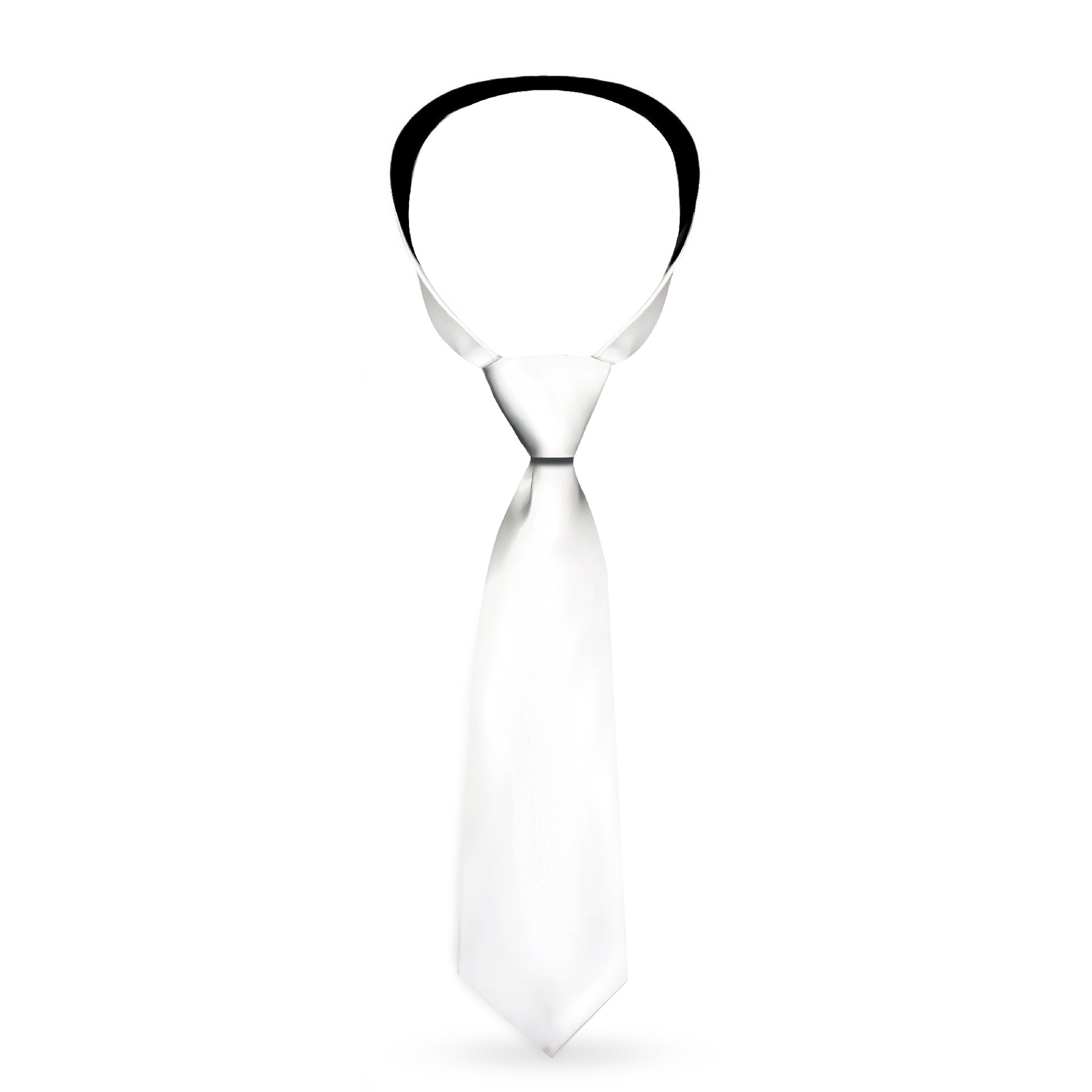 Buckle-Down Necktie - White Neckties Buckle-Down