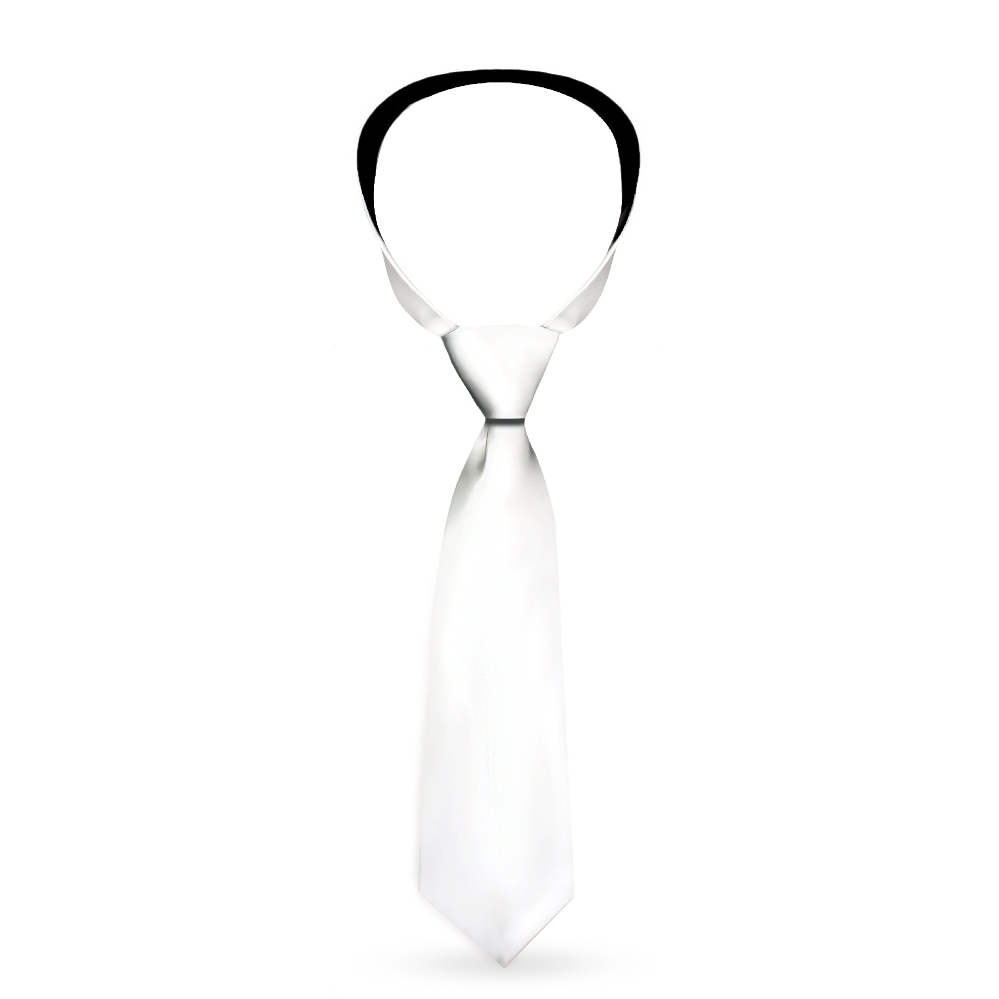 Buckle-Down Necktie - White Neckties Buckle-Down