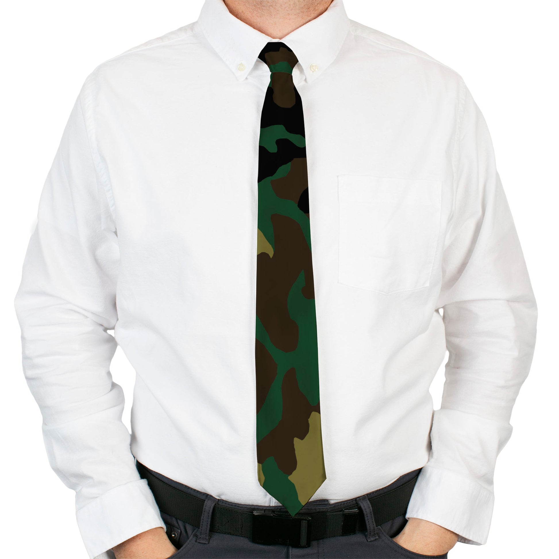 Necktie Standard - Camo Olive Neckties Buckle-Down