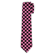 Buckle-Down Necktie - Checker Black/Pink Neckties Buckle-Down
