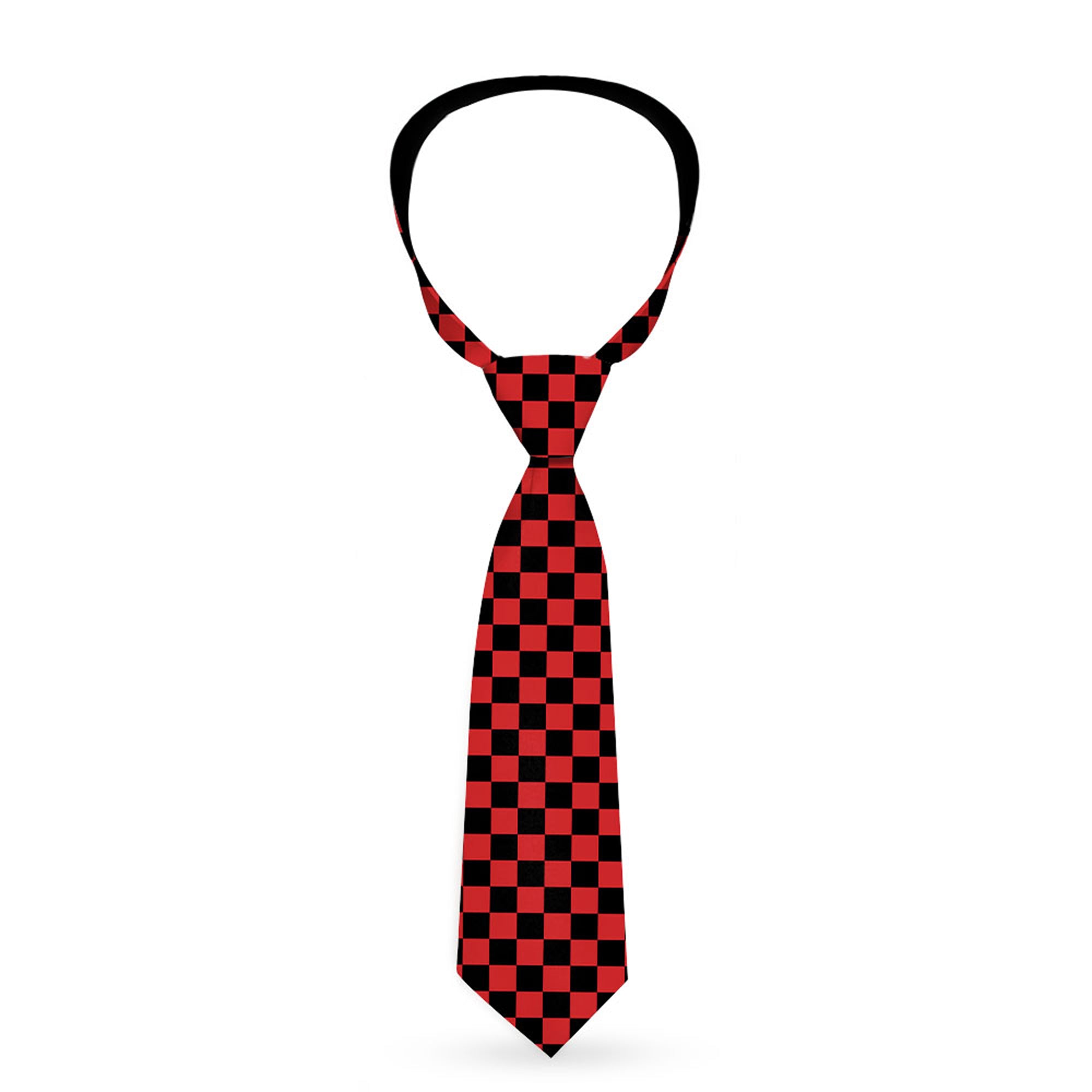 Necktie Standard - Checker Black/Red Neckties Buckle-Down