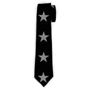 Buckle-Down Necktie - Star Black/Silver Neckties Buckle-Down
