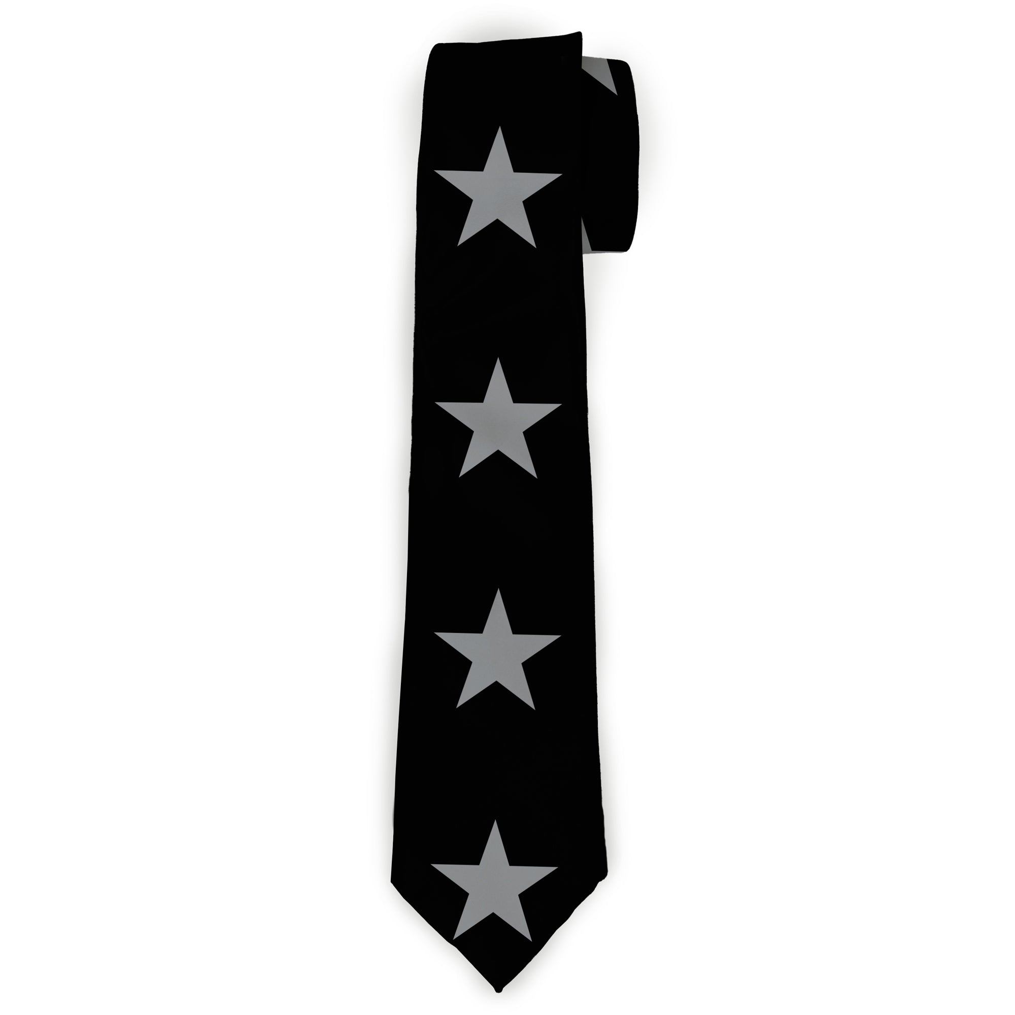 Buckle-Down Necktie - Star Black/Silver Neckties Buckle-Down