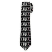 Buckle-Down Necktie - 100 Dollar Bill X-Ray Black/White Neckties Buckle-Down