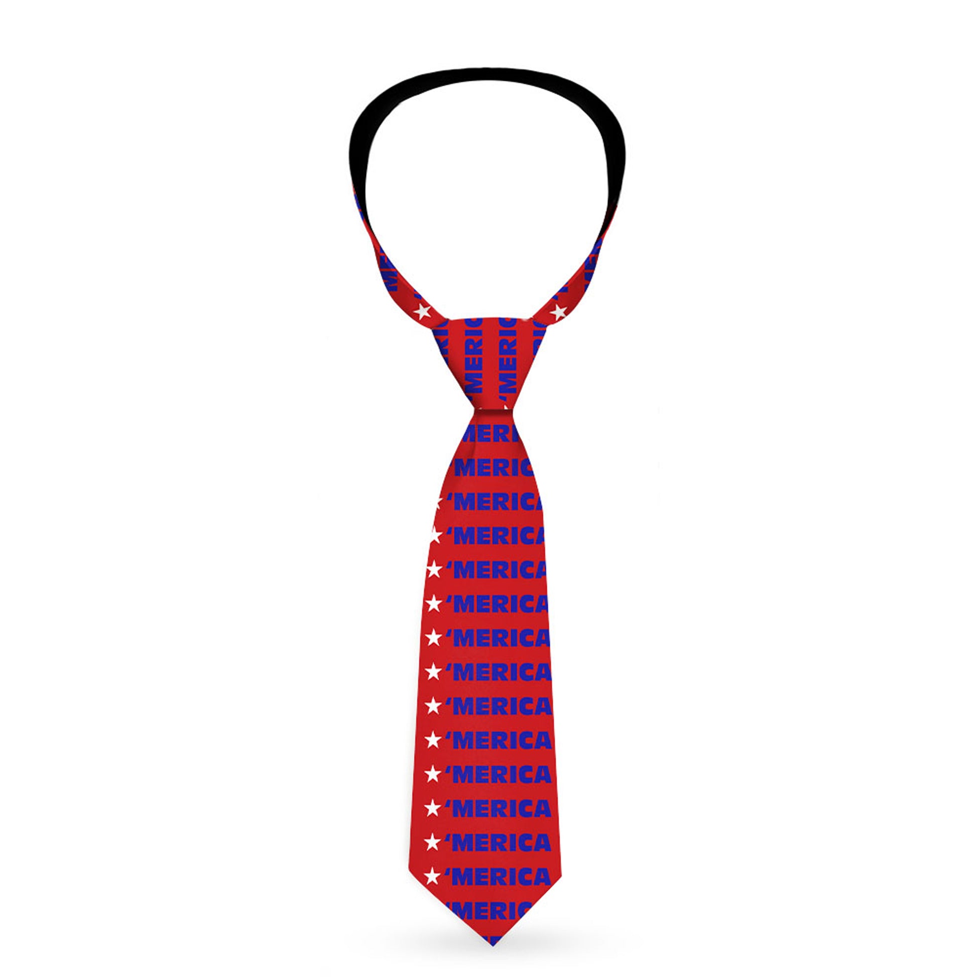 Buckle-Down Necktie - MERICA/Star Red/Blue/White Neckties Buckle-Down