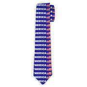Buckle-Down Necktie - MERICA/US Flag Blue/White/Red Neckties Buckle-Down