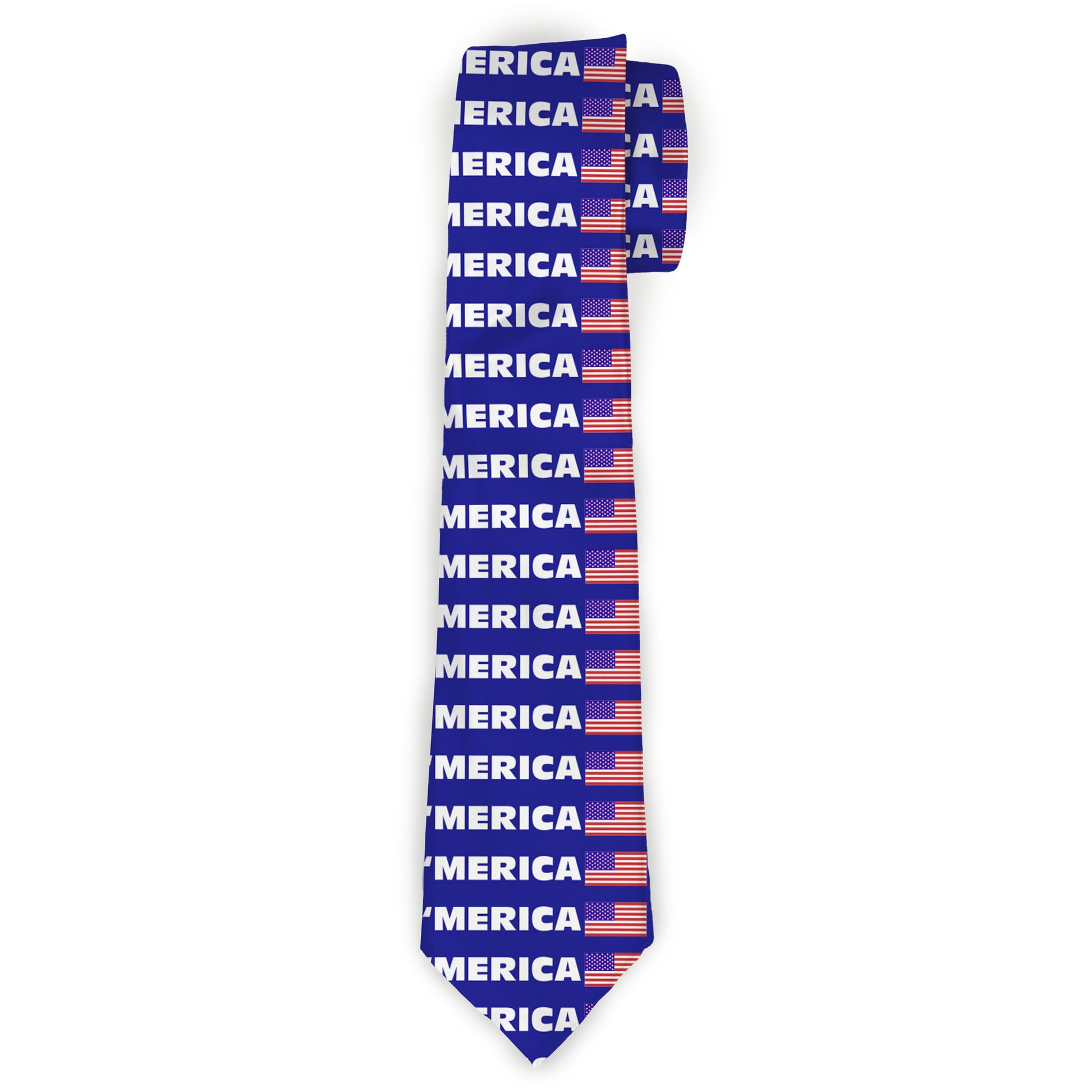 Buckle-Down Necktie - MERICA/US Flag Blue/White/Red Neckties Buckle-Down