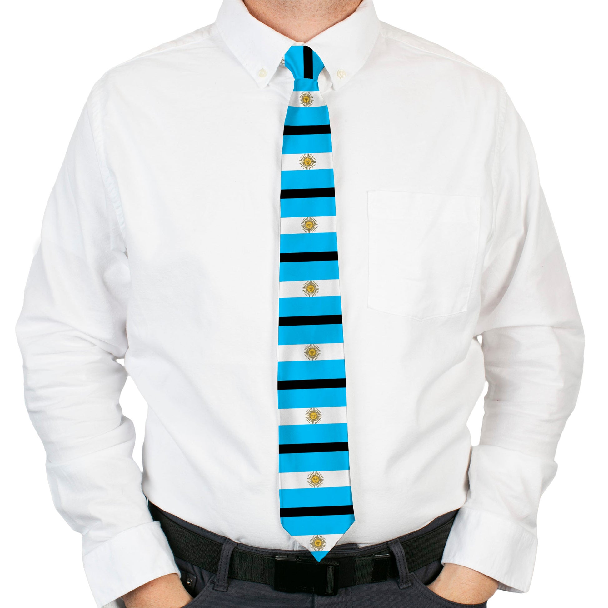 Buckle-Down Necktie - Argentina Flags Neckties Buckle-Down