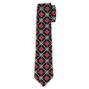 Buckle-Down Necktie - Argyle Black/Gray/Red Neckties Buckle-Down